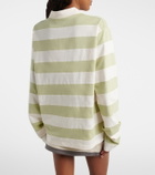 Miu Miu Striped cotton jersey polo shirt