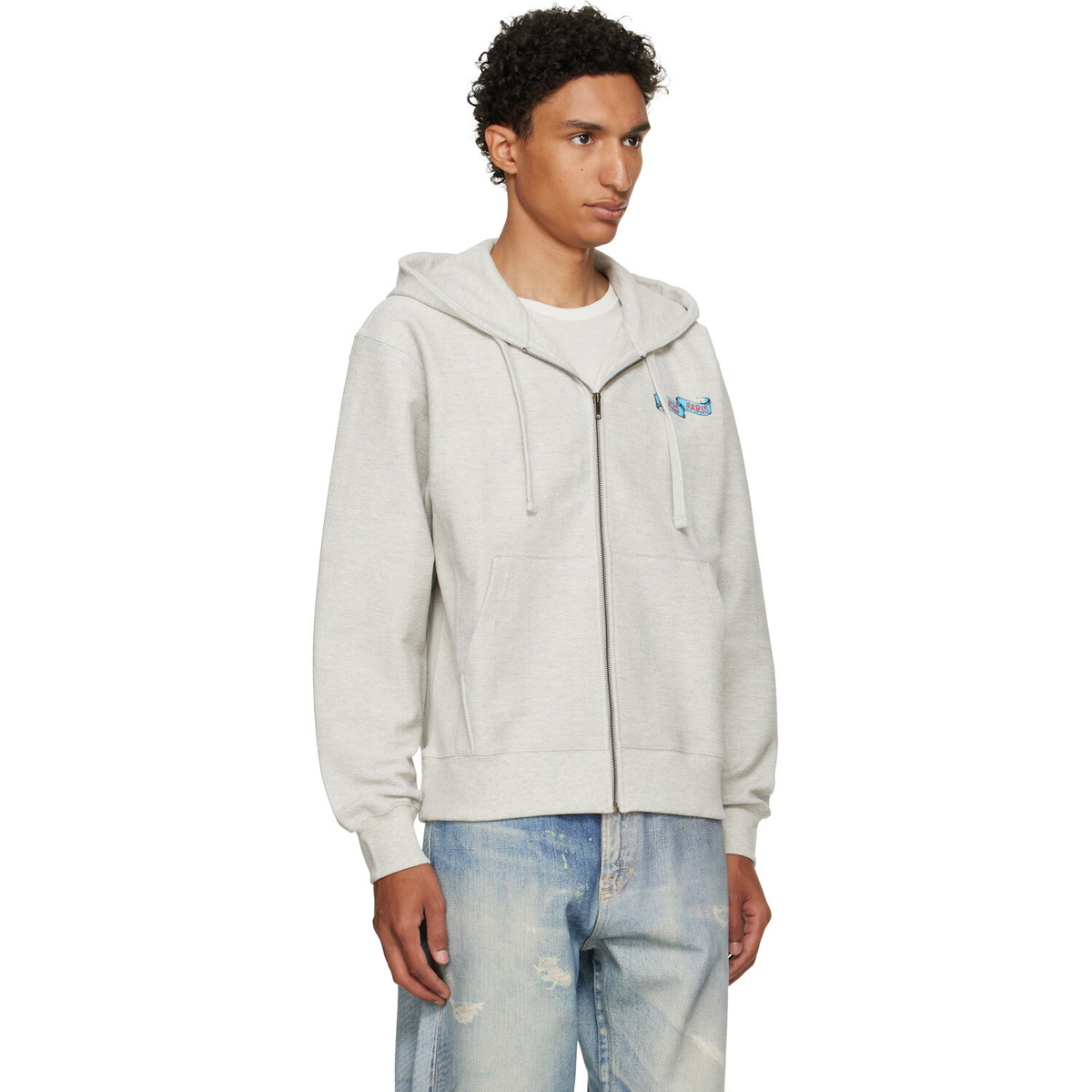 Kenzo Gray Kenzo Paris 'KENZO Jumping Tiger' Zip Up Hoodie