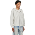 Kenzo Gray Kenzo Paris 'KENZO Jumping Tiger' Zip Up Hoodie