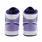 Air Jordan Men's 1 Mid Sneakers in Purple/White