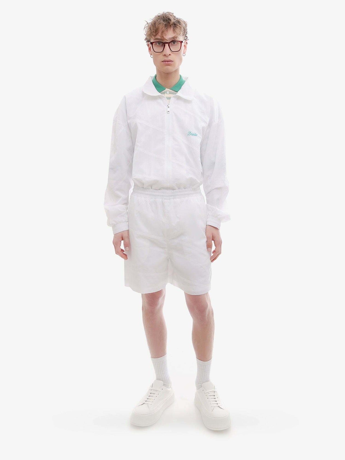Drôle de Monsieur Men's Shorts Hibiscus Green