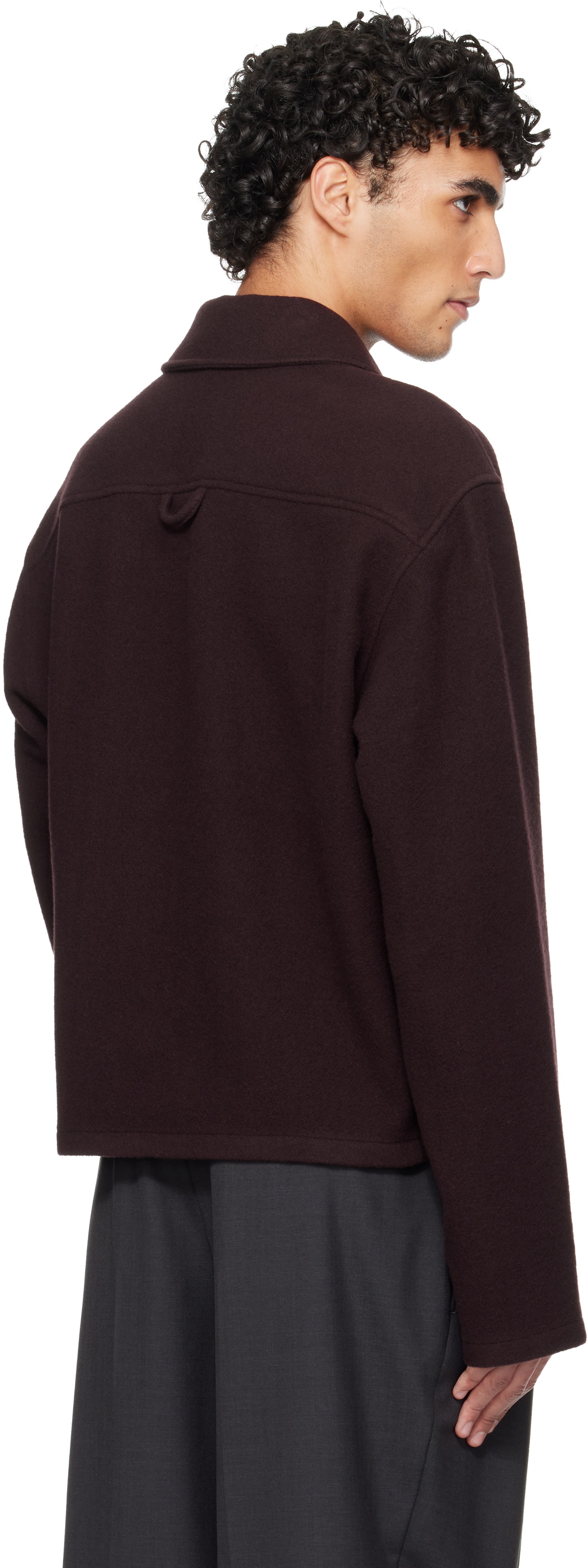 Rier Burgundy Fleece Polo