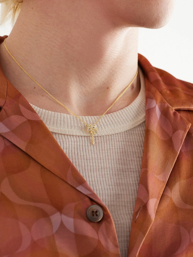 Photo: Anita Ko - Gold Diamond Pendant Necklace