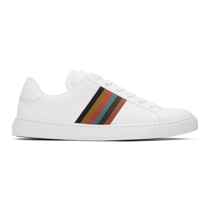 Photo: Paul Smith White Artist Stripe Hansen Sneakers