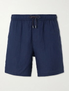 SEASE - Cod-2 Straight-Leg Hemp Drawstring Shorts - Blue