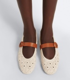 Aquazzura Loom macramé Mary Jane flats