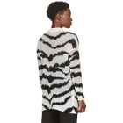 Stella McCartney Black and White Intarsia Tiger Sweater