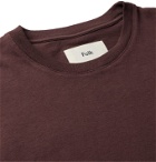 Folk - Garment-Dyed Cotton-Jersey T-Shirt - Burgundy
