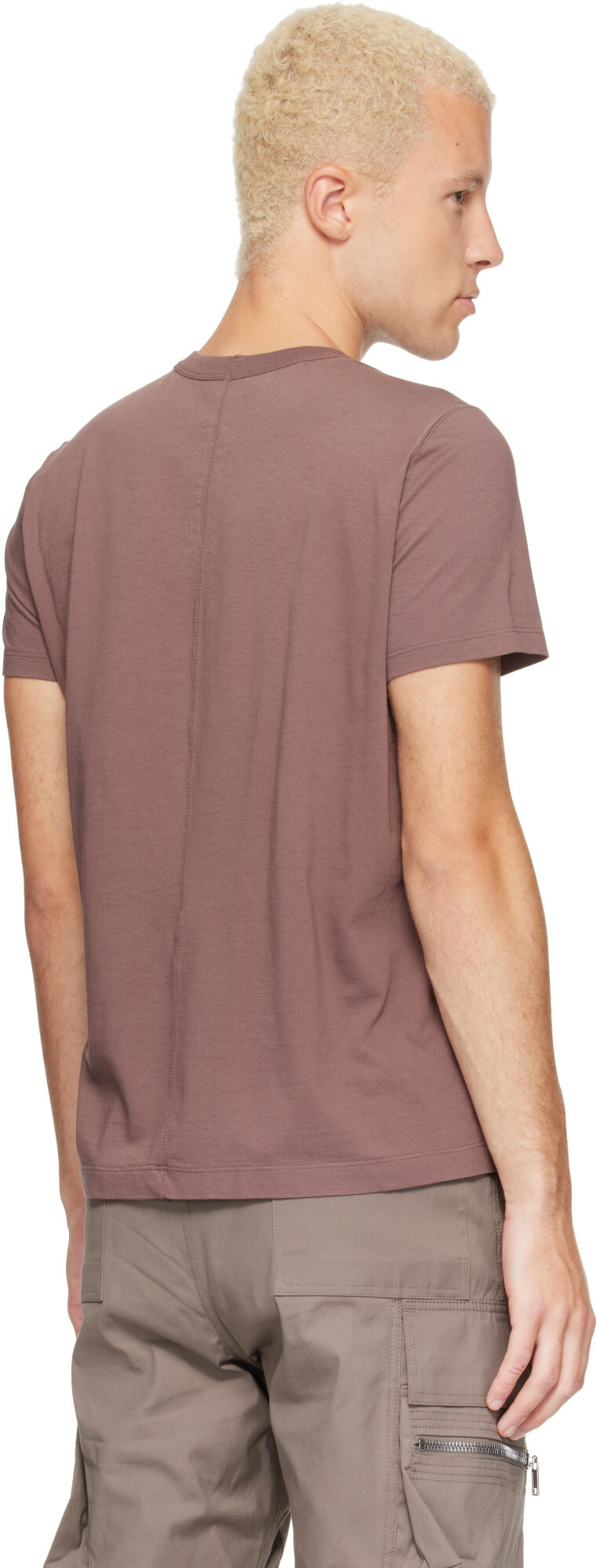 Rick Owens Burgundy Tower Short Level T-shirt