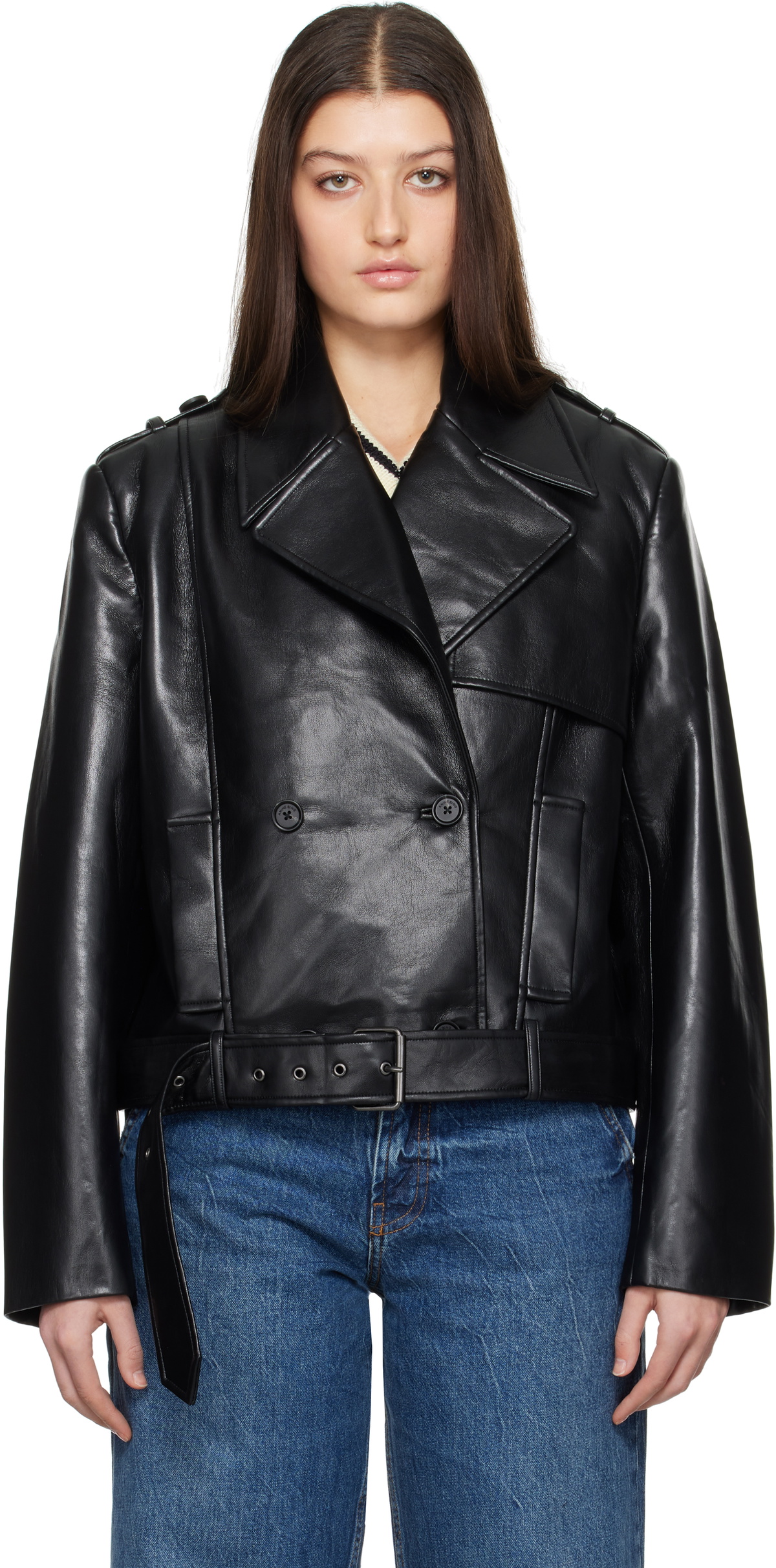 レザージャケット・コート ANINE BING Women Leather Jackets A0110189000 Black Anine Bing Leather jacket - Black - Women | A0110189000