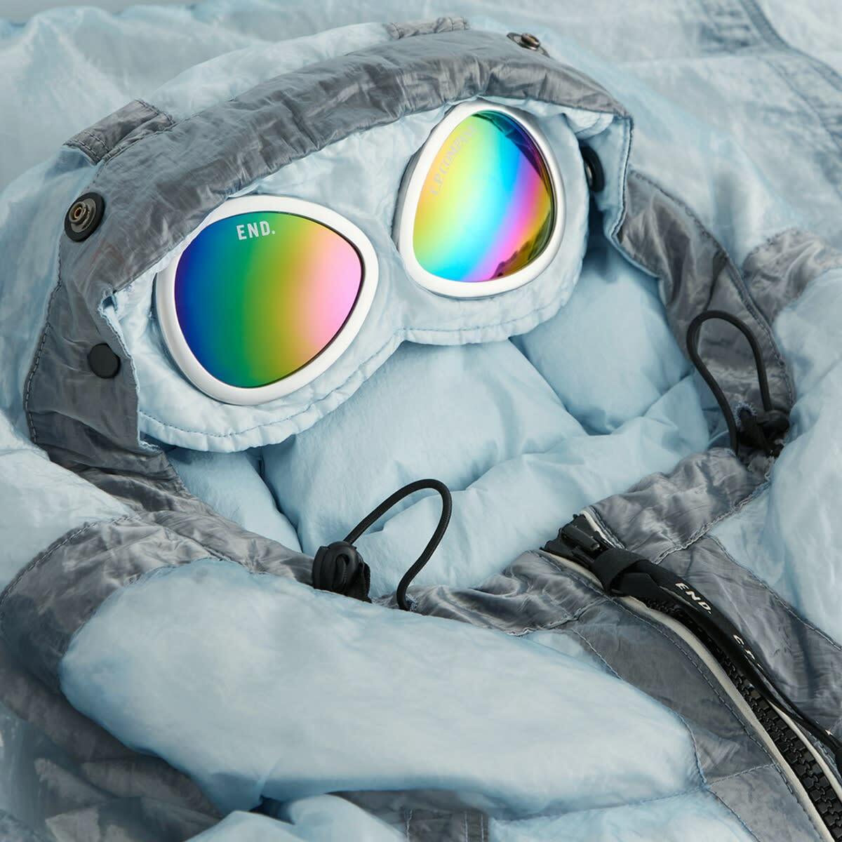 C.P. COMPANY×END. フーディ END. x C.P. Company Kan-D Goggle Puffer in Ice Melt C.P. Company
