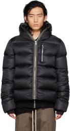 Rick Owens Black Zip Down Jacket