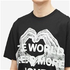 3.Paradis Men's TWNML Hands & Heart T-Shirt in Black