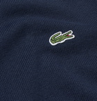 Lacoste - Stripe-Trimmed Cotton Sweater - Navy