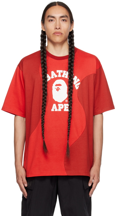 Photo: BAPE Red Cutting T-Shirt