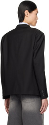 LOW CLASSIC Black Notched Lapel Blazer