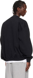 VETEMENTS Black 'Paris' Embroidered Sweatshirt