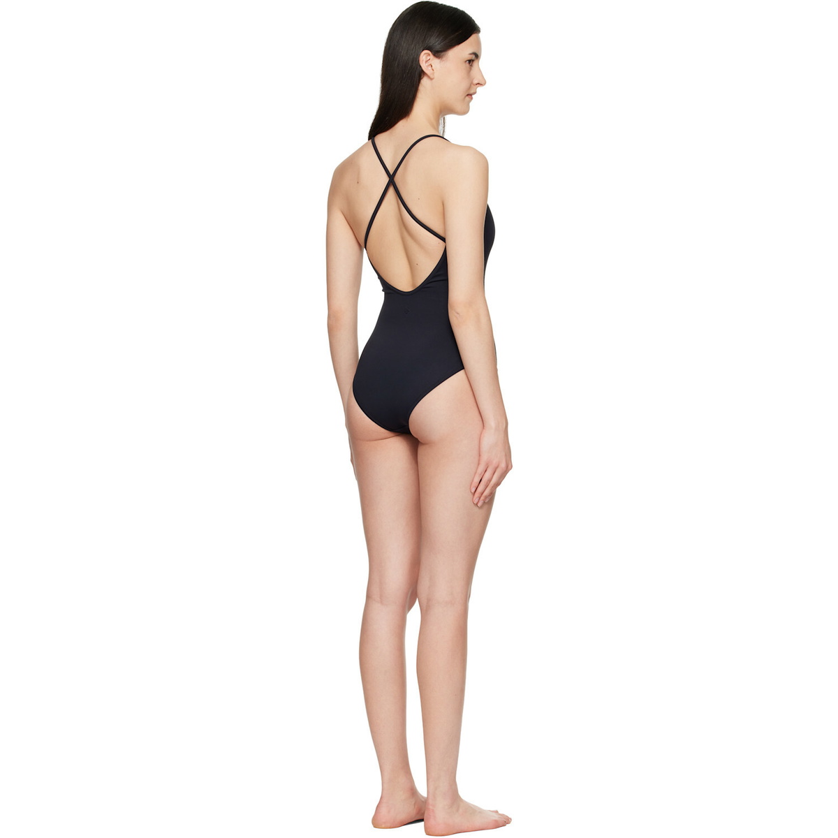 Loulou de Saison Black Itak LDS Criss-Crossing Straps Swimsuit
