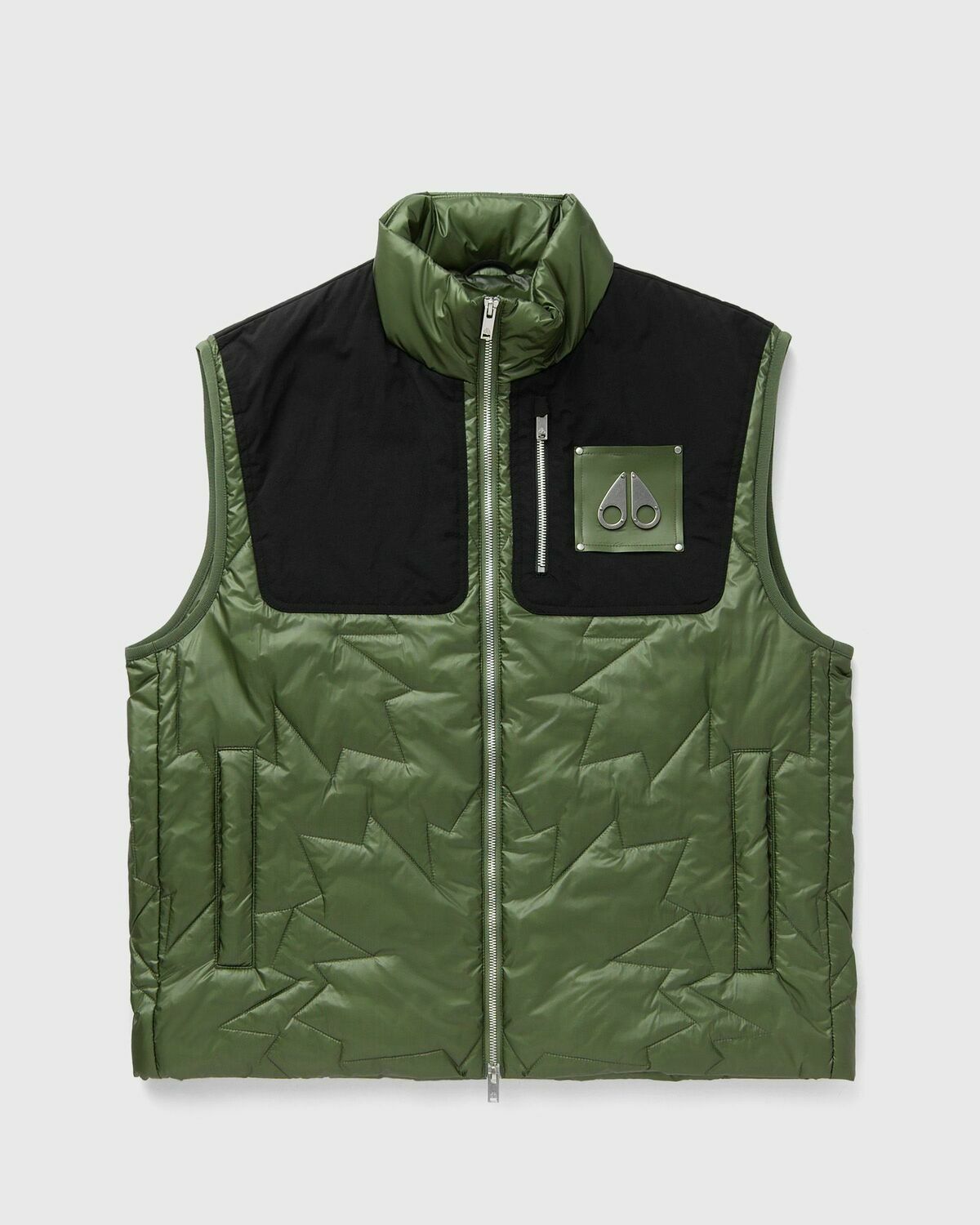 Moose Knuckles ICON LEAF QUILT VEST black/green Men