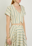 Thierry Colson Bianca Striped Cotton-poplin Blouse Yellow