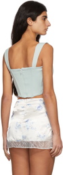 GUIZIO Blue Classic Fitted Corset
