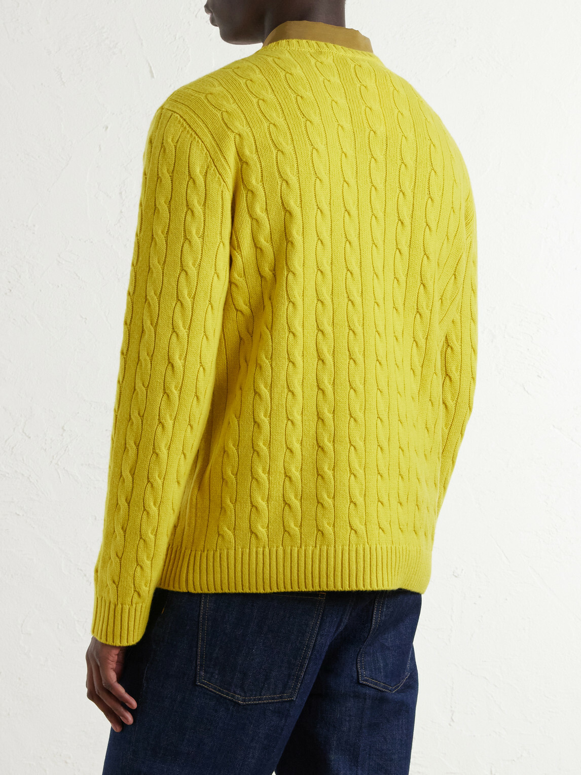 Valentino Garavani - VLogo-Embellished Cashmere Sweater - Yellow