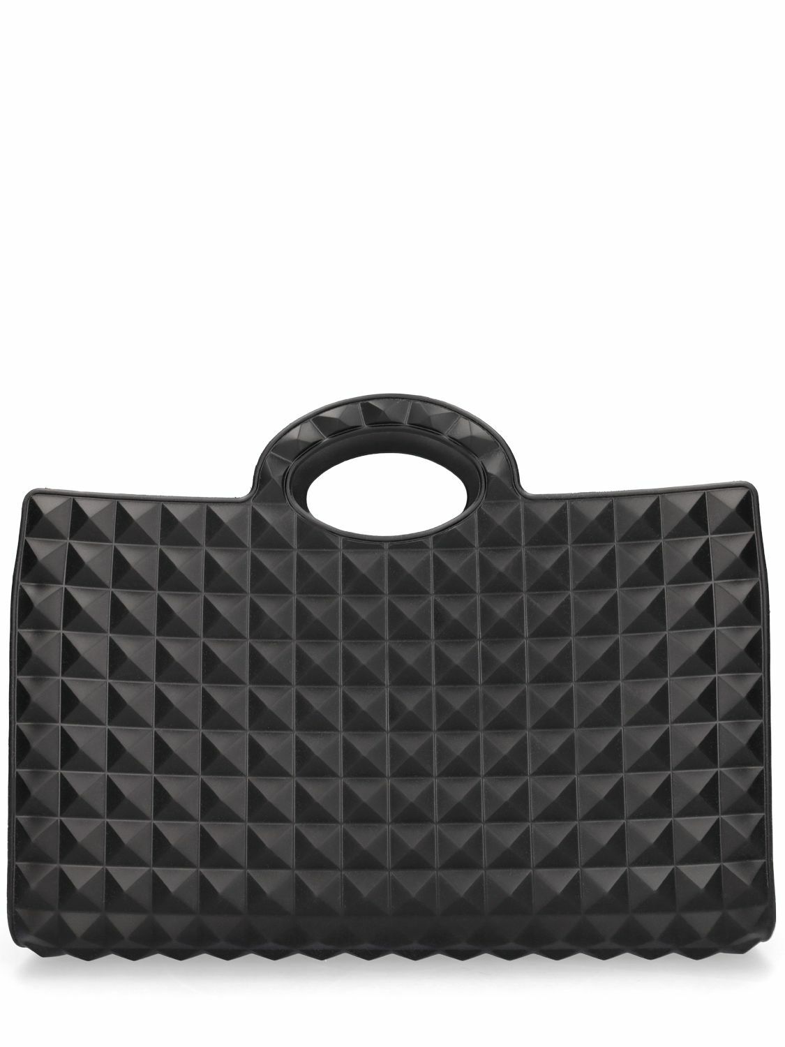 【VALENTINO】LE TROISIEME RUBBER TOTE BAG Valentino Le Troisième Rubber Tote Bag in Beige | endource