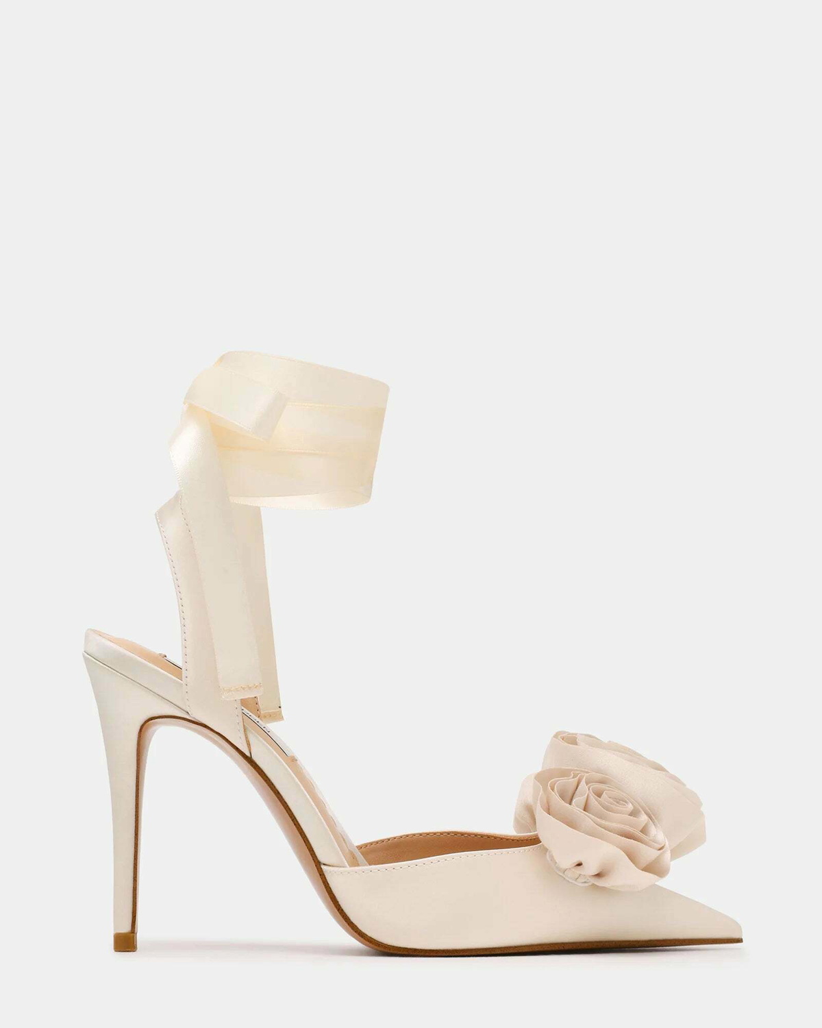 Steve Madden Rosie Heels in Ivory Satin