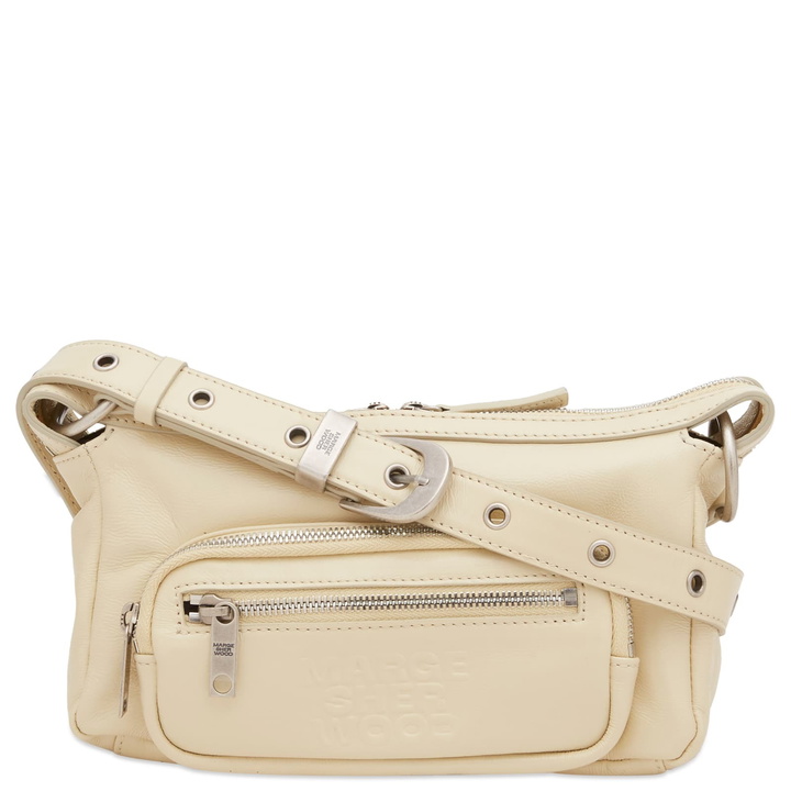 Photo: MARGESHERWOOD Women's Outpocket Hobo Mini Bag in Blond Wood Glossy Plain 