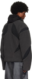 HELIOT EMIL Black & Gray Custos Fleece Jacket