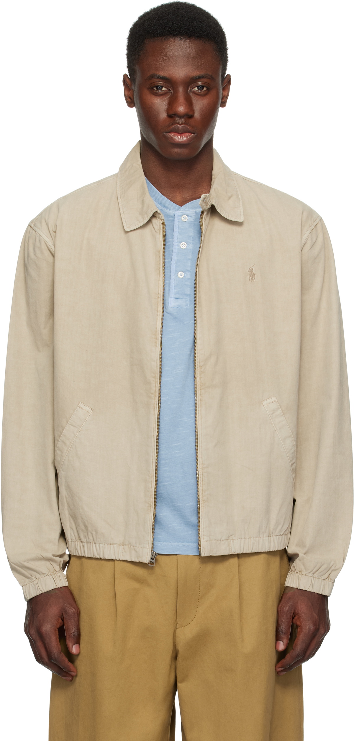 Polo Ralph Lauren Beige Bayport Poplin Jacket Polo Ralph Lauren