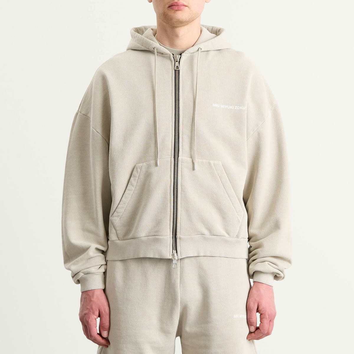 MKI Men's Uniform Zip Hoodie in Pigment Cement