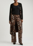 Diane Von Furstenberg Brooklyn Leopard-print Flared Jersey Trousers Multicoloured