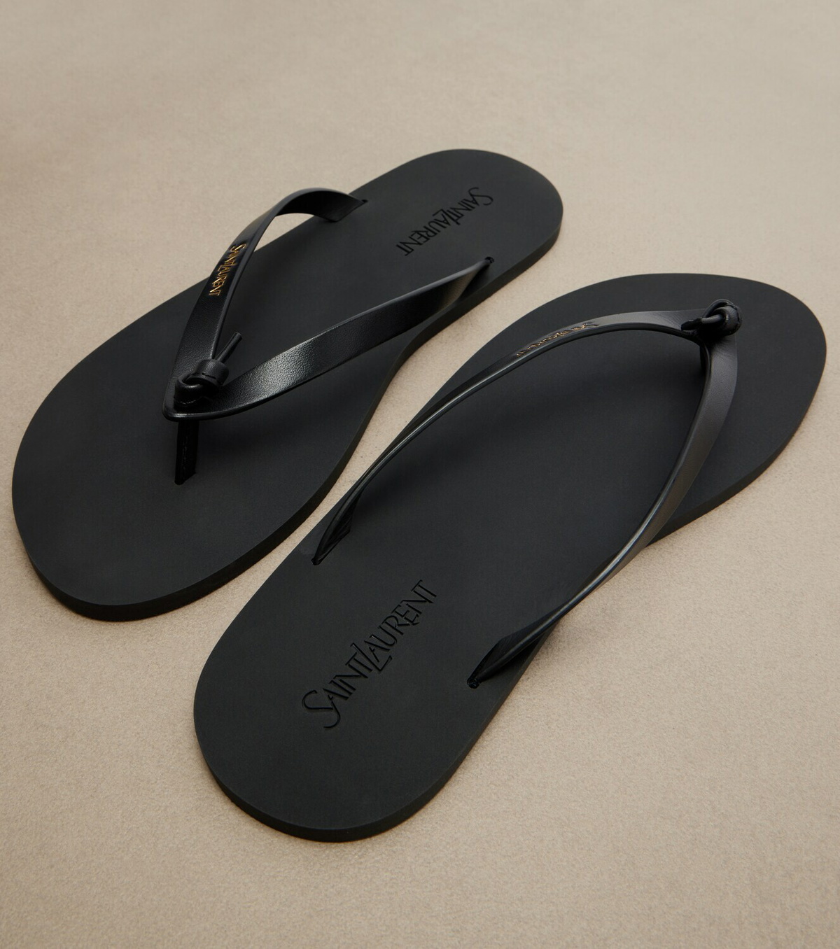 Saint Laurent Pool leather thong sandals