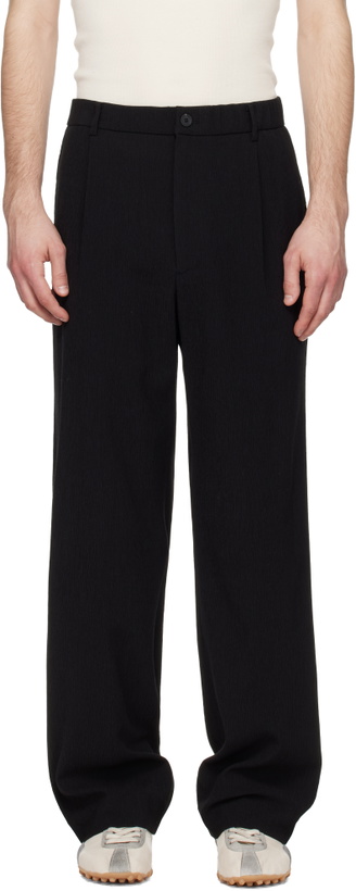 Photo: Solid Homme Black Pleated Trousers