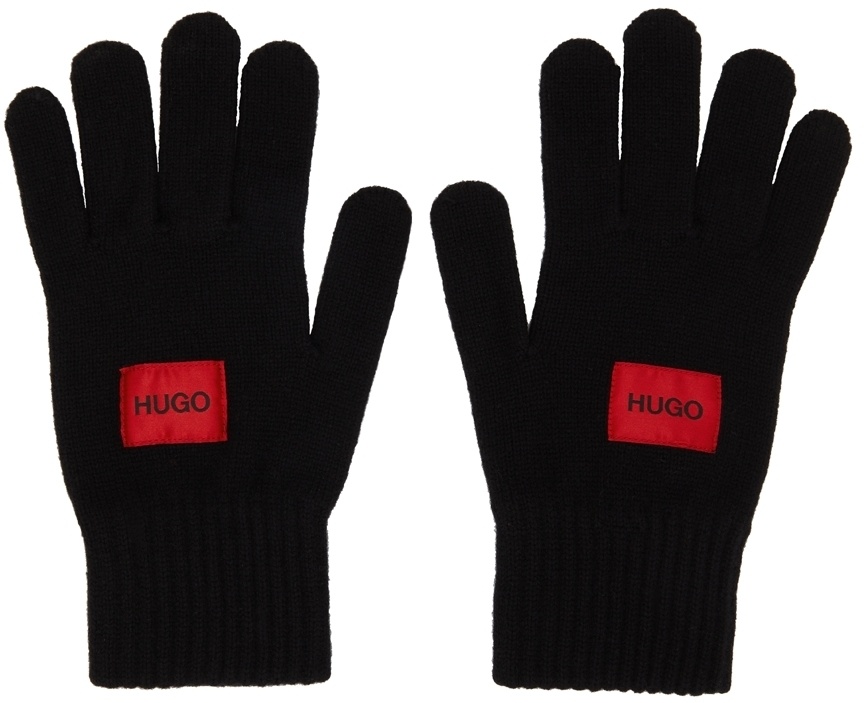 Photo: Hugo Black Wool Logo Gloves