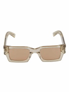 Saint Laurent Eyewear Rectangular Frame Transparent Sunglasses