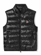 Moncler Grenoble - Logo-Appliquéd Mesh-Trimmed Quilted Ripstop and Stretch-Jersey Down Gilet - Black
