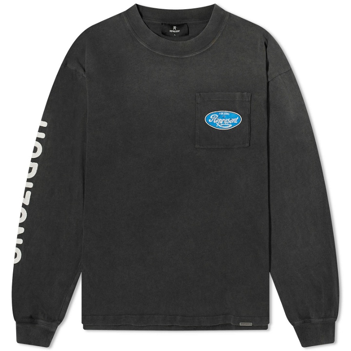 Photo: Represent Classic Parts Long Sleeve T-Shirt in Aged Black