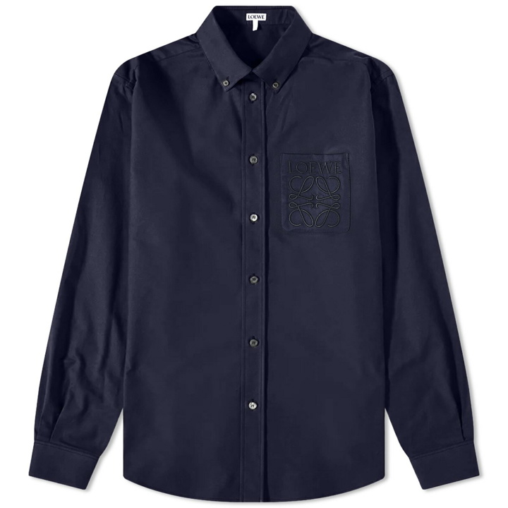Photo: Loewe Men's Anagram Pocket Shirt in Midnight Blue