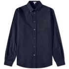 Loewe Men's Anagram Pocket Shirt in Midnight Blue