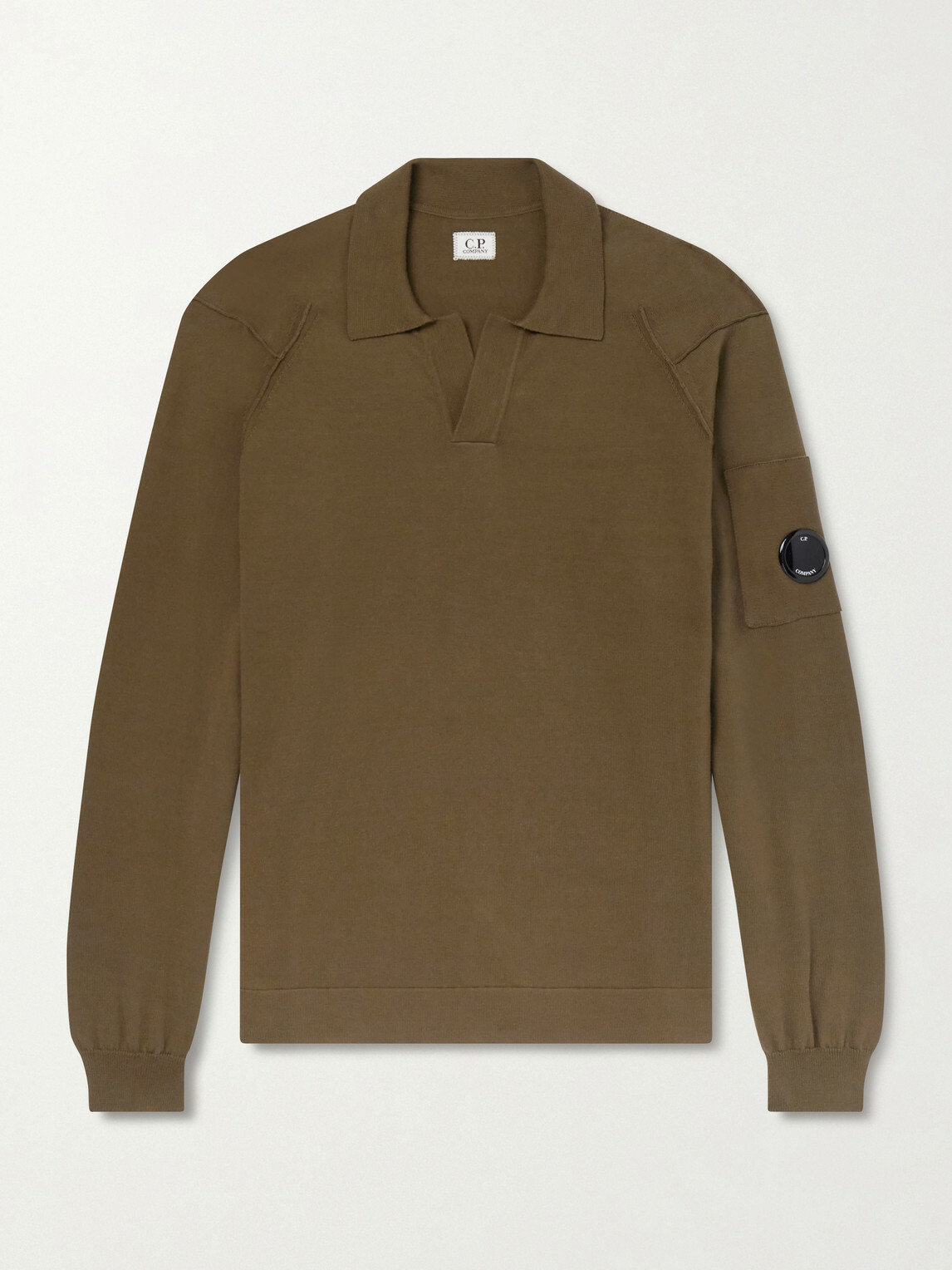 C.P. Company - Logo-Appliquéd Sea Island Cotton Polo Sweater - Green