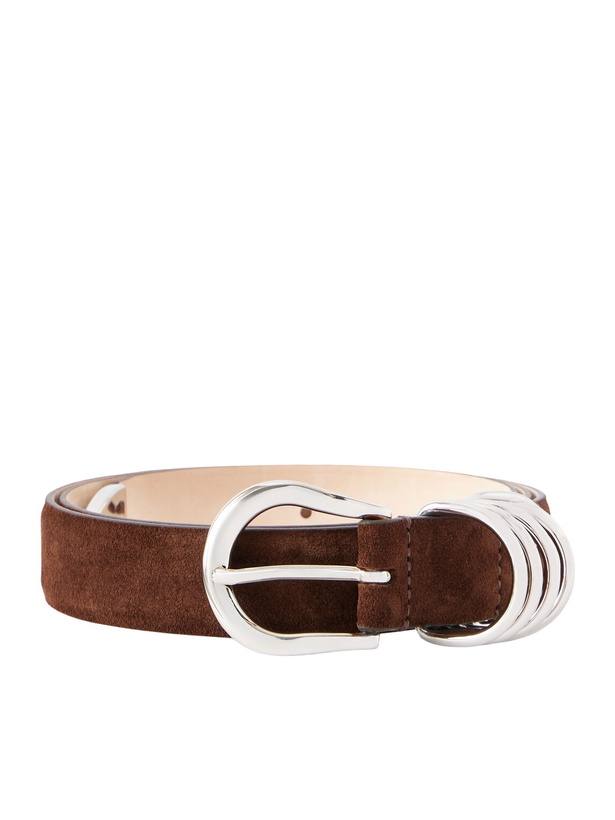Photo: Déhanche - 3cm Hollyhock Suede Belt - Brown