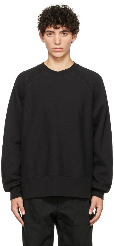 Photo: Engineered Garments Black Raglan Sweatshirt