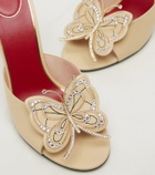 Valentino Garavani Flutterby embellished leather mules
