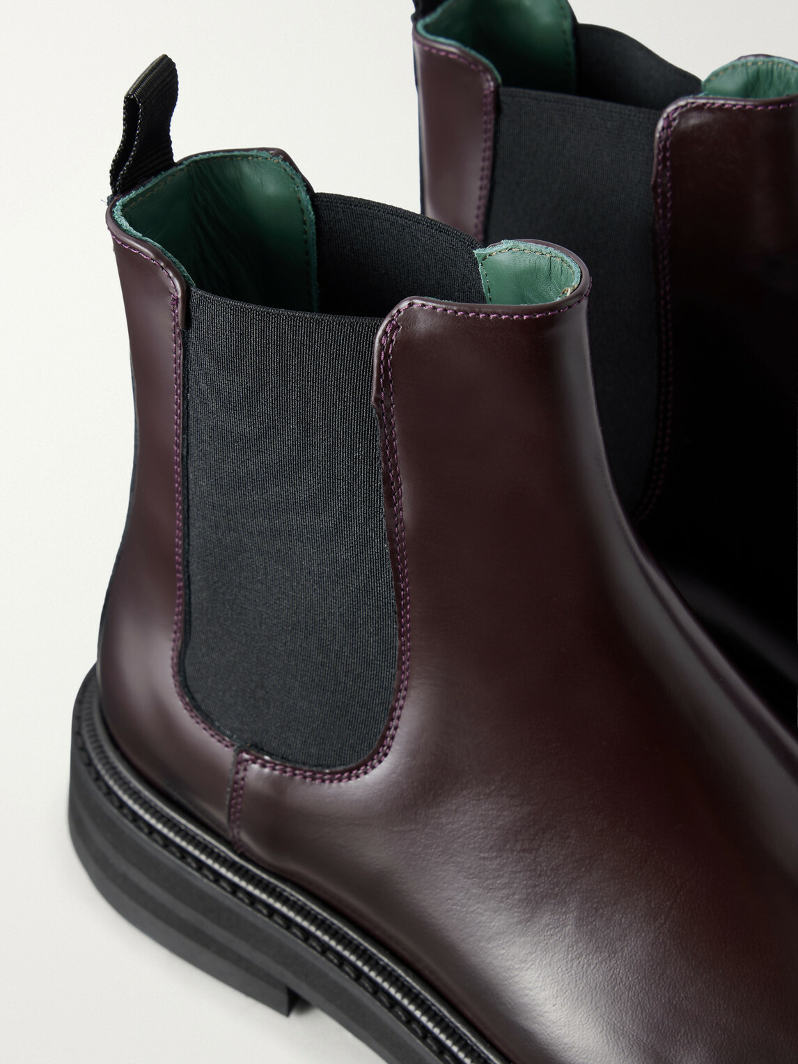 VINNY's - Officer Leather Chelsea Boots - Burgundy