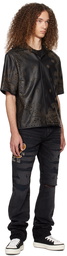 AMIRI Black Bandana Leather Shirt