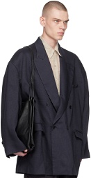 Hed Mayner Navy Double-Breasted Blazer
