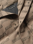 Balenciaga - Oversized Padded Logo-Jacquard Cotton-Blend Jacket - Neutrals