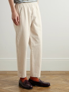 Folk - Drawcord Assembly Straight-Leg Linen and Cotton-Blend Trousers - Neutrals